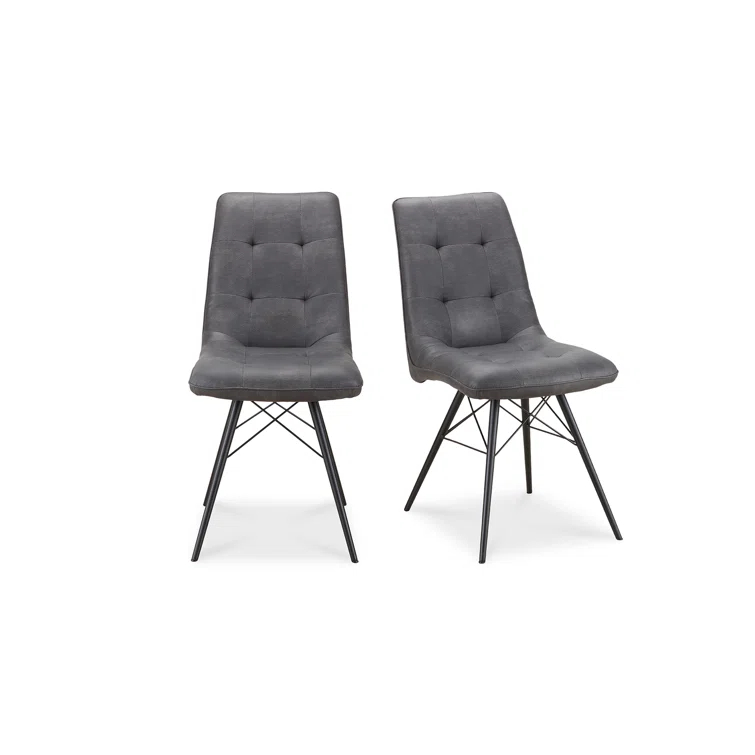 Helman 19'' H Tufted Polyurethane Upholstered Side Chair