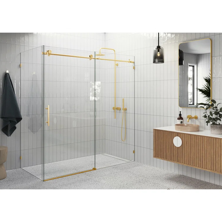 72" W x 78'' H Single Sliding Door Frameless Shower Door with