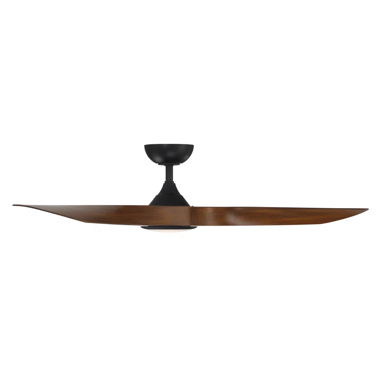 54" Swirl 3 - Blade Outdoor LED Smart Propeller Ceiling Fan with Remote Control and Light Kit Included