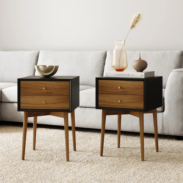 Harper Wood Nighstand With Storage