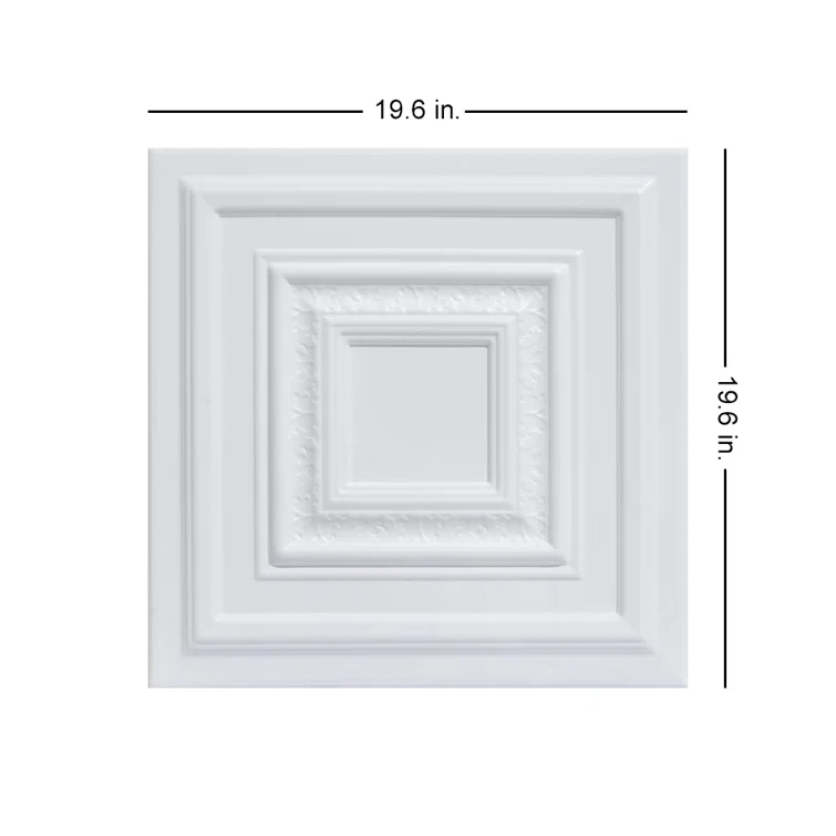 Chestnut Grove 1.6 ft. x 1.6 ft. Polystyrene Glue-up Ceiling Tile (Set of 96)
