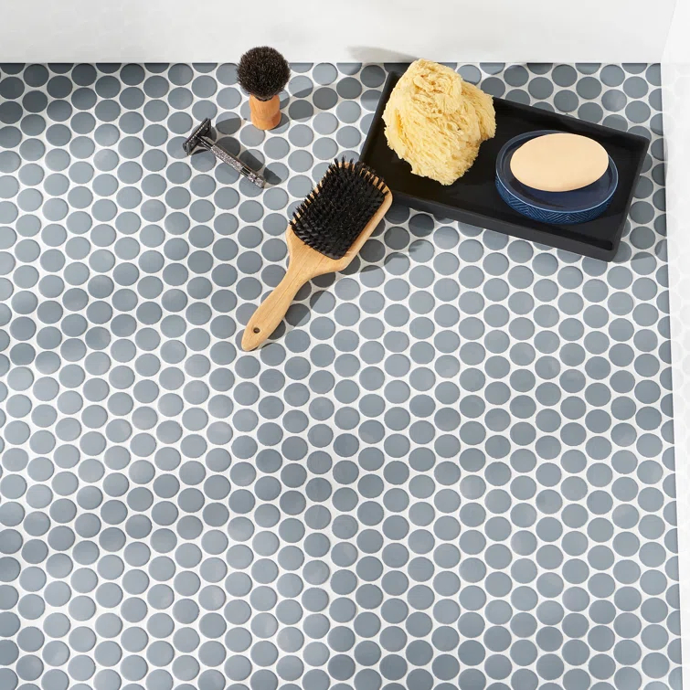 Zen 12.32'' W x 12.99'' L Ceramic Penny Round Mosaic Floor and Wall Tile (1.11 sq. ft./ each)