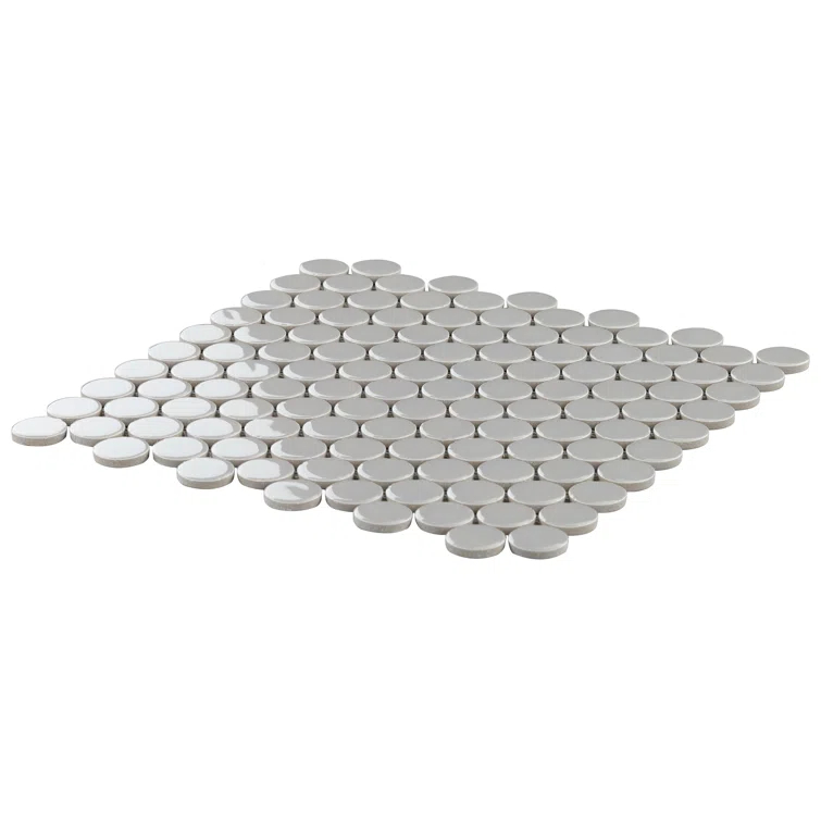 Zen 12.32'' W x 12.99'' L Ceramic Penny Round Mosaic Floor and Wall Tile (1.11 sq. ft./ each)