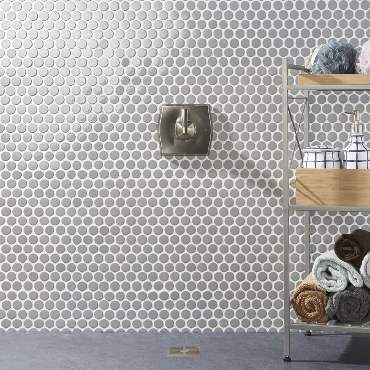 Zen 12.32'' W x 12.99'' L Ceramic Penny Round Mosaic Floor and Wall Tile (1.11 sq. ft./ each)