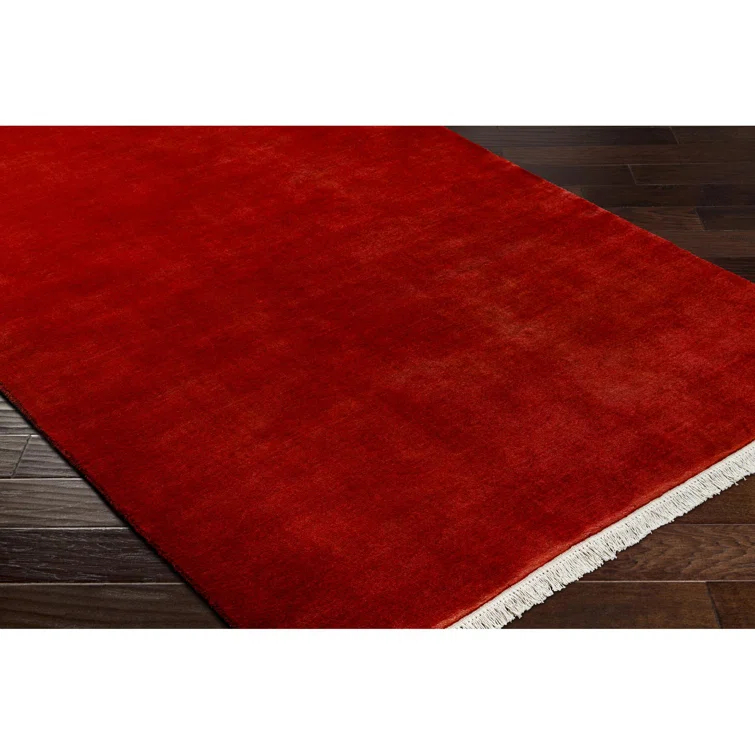 Clio Hand Loomed Wool Red Rug