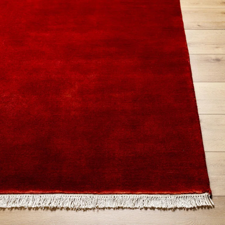 Clio Hand Loomed Wool Red Rug