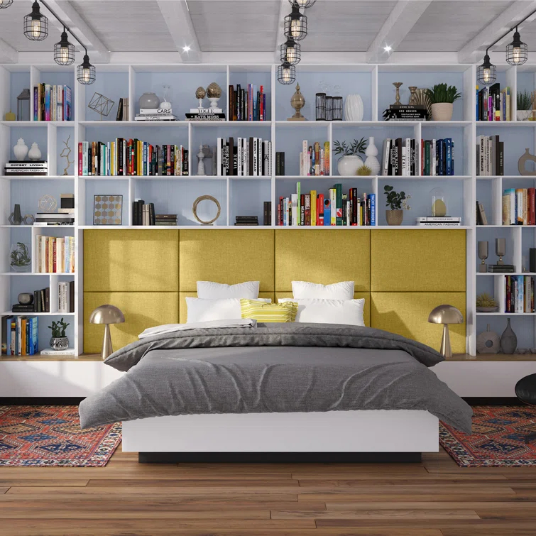 Panelist Modern Padded Headboard - Set of Wall Mounted Panels