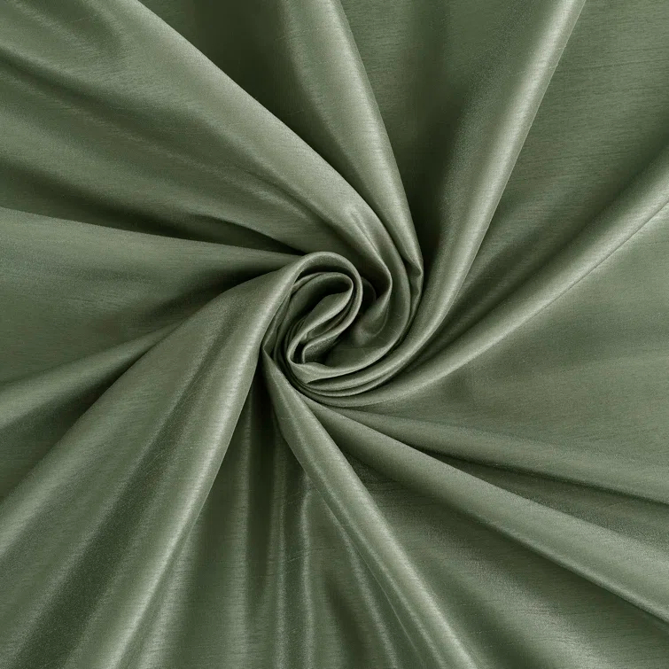Faux Dupioni Silk Thermal Extreme 100% Blackout Back Tab Curtain Panel