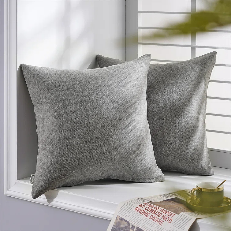 Topfinel Square Chenille Pillow Cover (Set of 2)