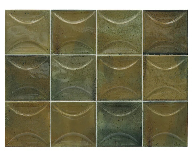 Antiek 3.94 in. x 3.94 in. Glossy Ceramic Square Deco Wall Tile (6.68 sq. ft./case) (60-pack)
