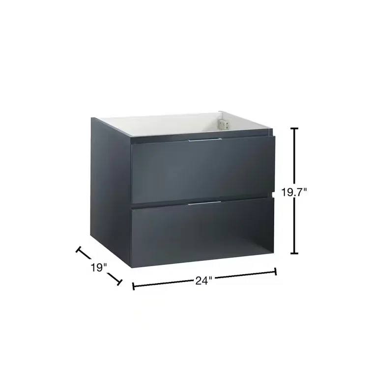 Valencia 24" Wall Mount Single Sink Bathroom Vanity Base Only (Top and Sink Not Included)