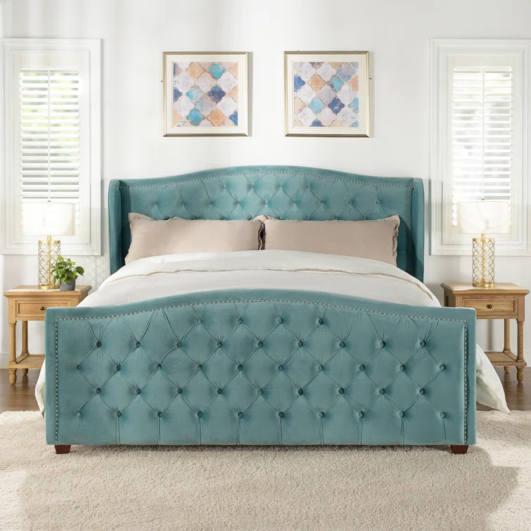 Coleman Upholstered Wingback Bed