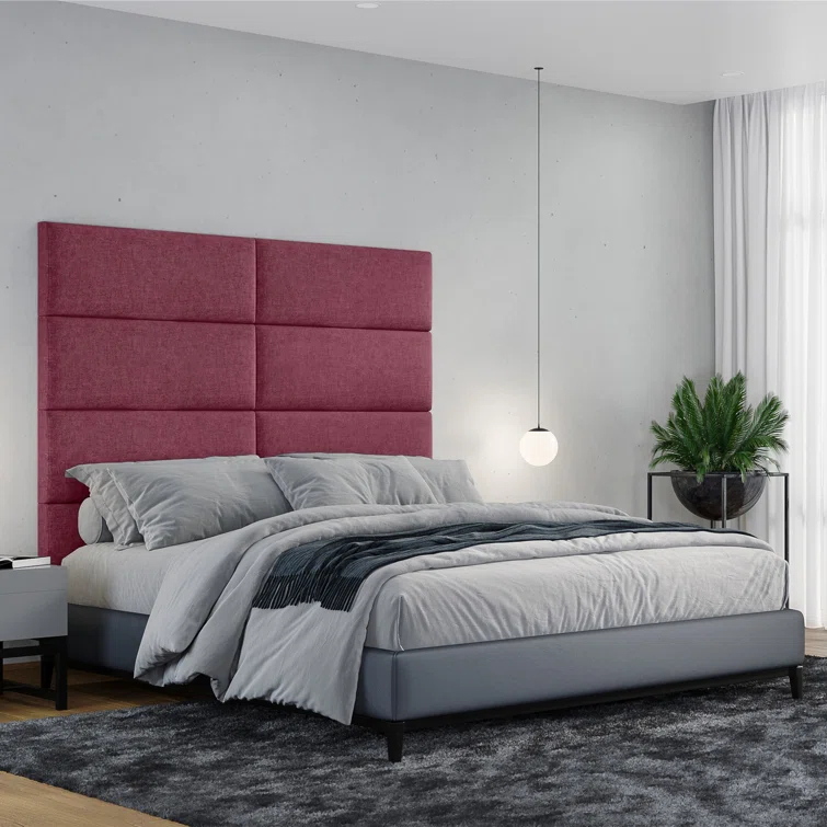 Panelist Modern Padded Headboard - Set of Wall Mounted Panels