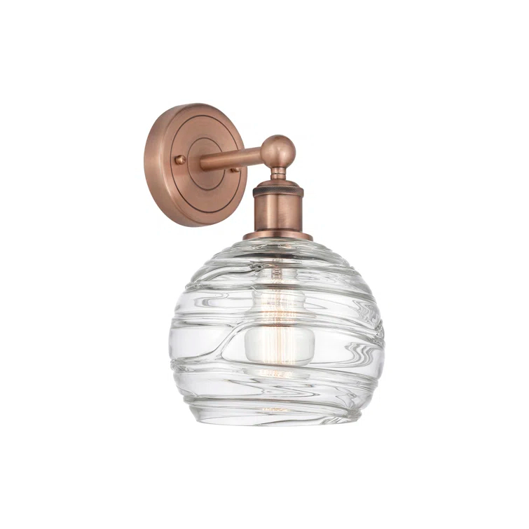 Athens Deco Swirl Steel Armed Sconce
