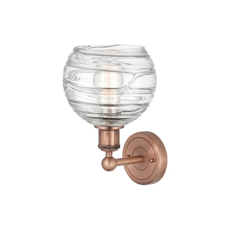 Athens Deco Swirl Steel Armed Sconce