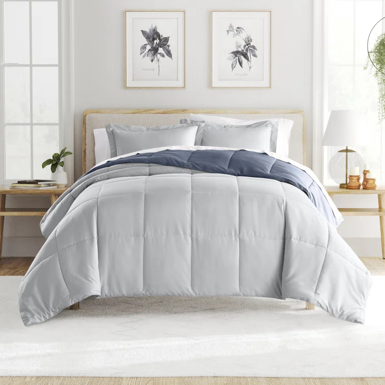 Reversible Down-Alternative Comforter Bedding Set