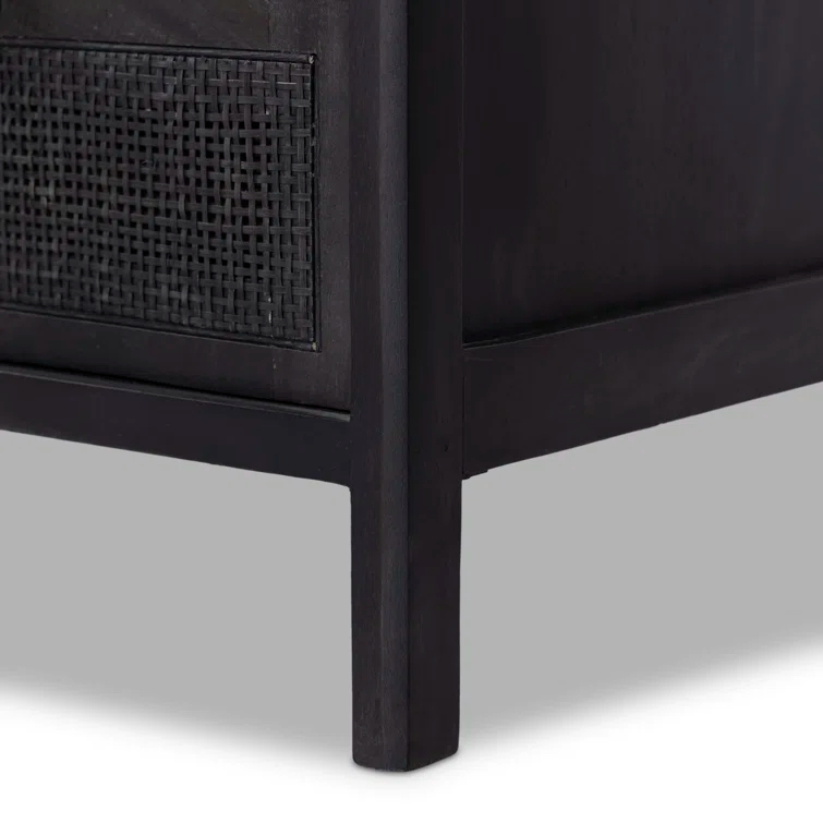 Hannah 3-Drawer Nightstand - Black
