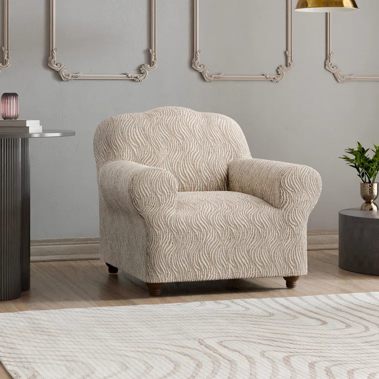 Stretchy Slipcover for Armchair- Premium Quality & Style - Jacquard Collection
