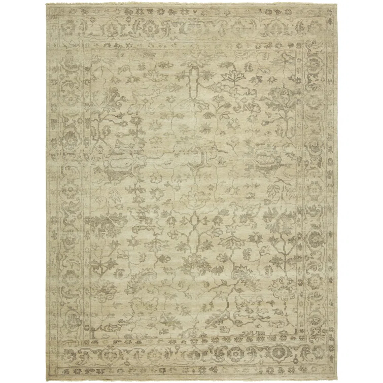 Wool Area Rug in Beige
