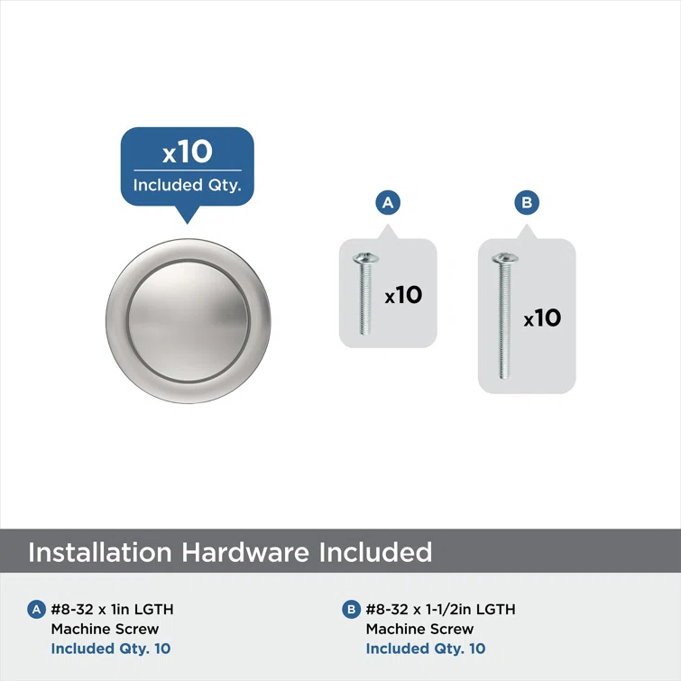 Loop 1-3/16 Inch Diameter Round Knob Multipack