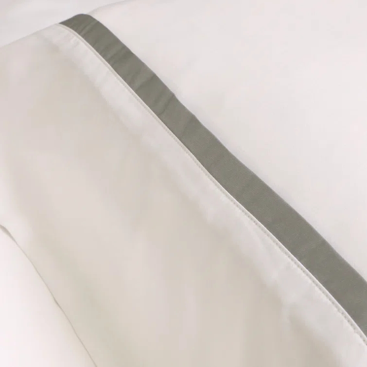California King White and Ocean Cotton Bamboo Sheet Set
