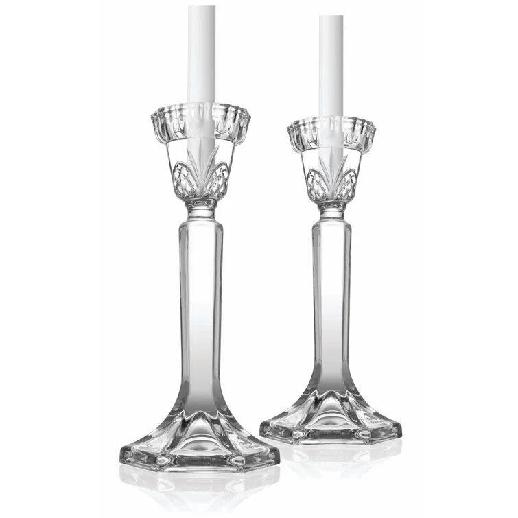 Godinger Silver Art Co Dublin Crystal Tapered Candlestick Set (Set of 2)