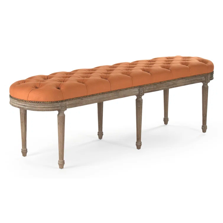 Michel Linen Upholstered Bench