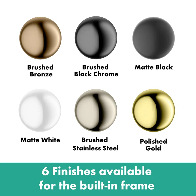 XtraStoris Individual Wall Niche Matte Black with Design Frame 15.38" x 9.5" x 4"
