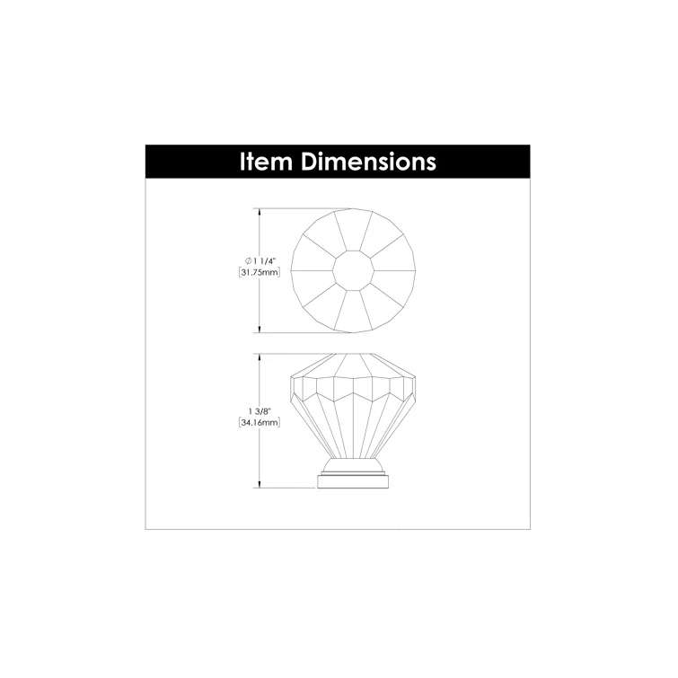 1.25" Geometric Knob
