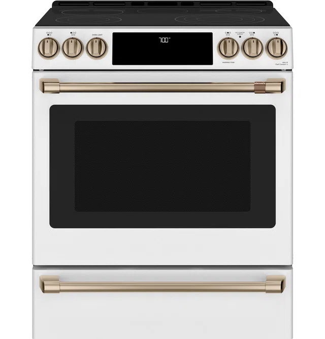 Café 30" 5.7 cu. ft. Smart Slide-in Electric Range with Convection Oven and Radiant Cooktop