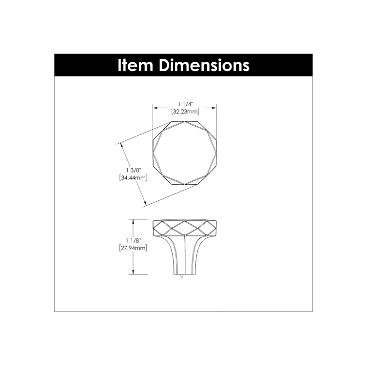 Karat 1.25" Diameter Round Knob