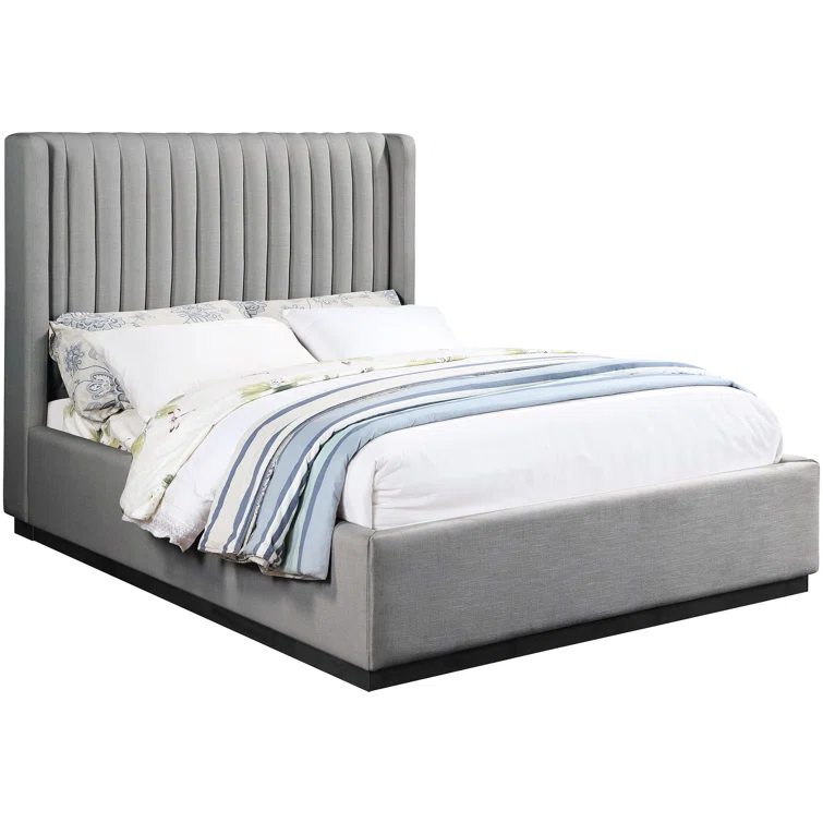 Chamblis Upholstered Wingback Bed