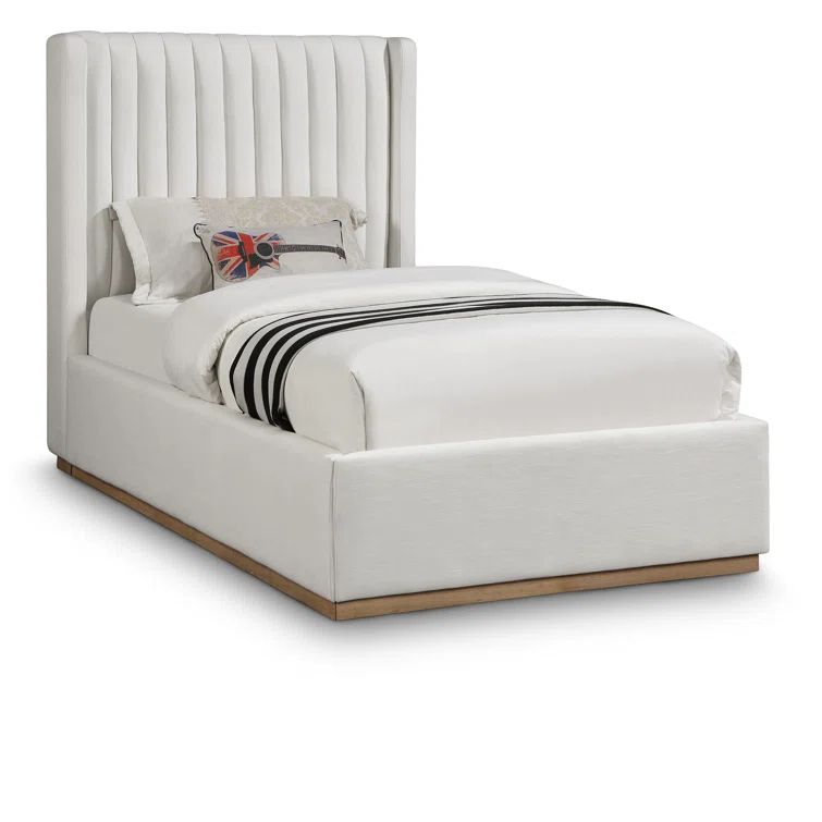 Chamblis Upholstered Wingback Bed