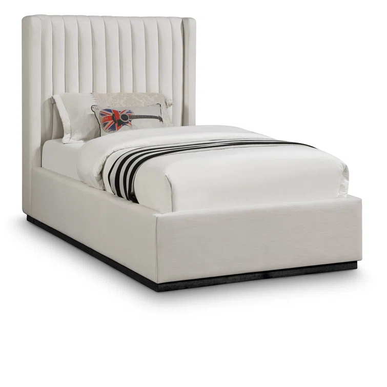 Chamblis Upholstered Wingback Bed
