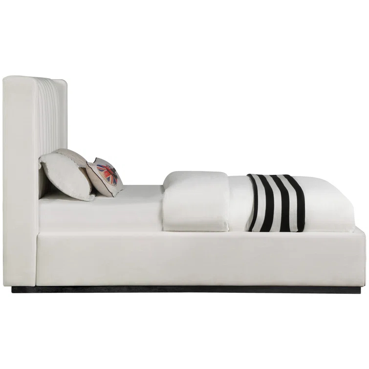 Chamblis Upholstered Wingback Bed