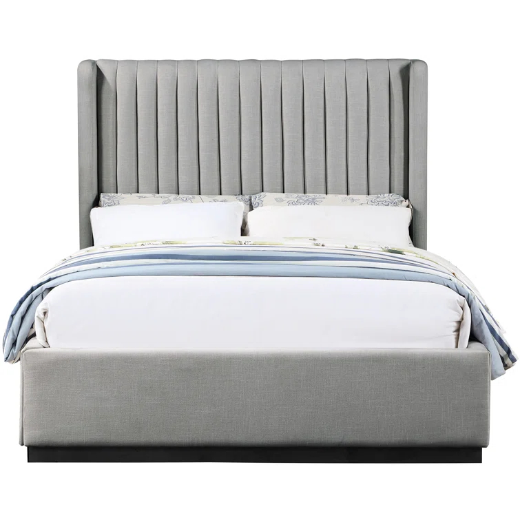 Chamblis Upholstered Wingback Bed