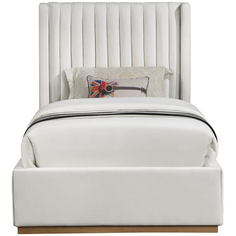 Chamblis Upholstered Wingback Bed