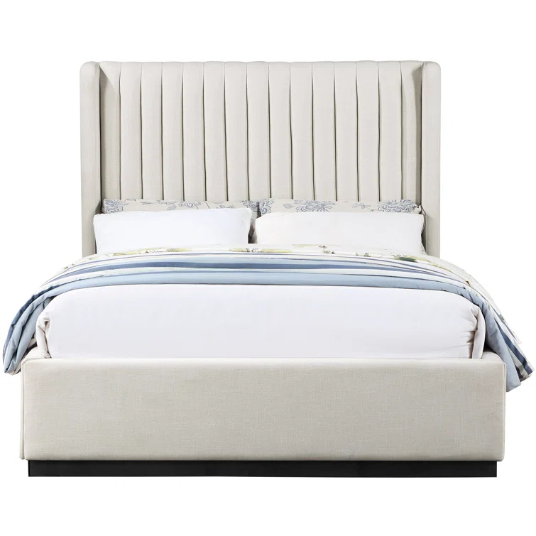 Chamblis Upholstered Wingback Bed
