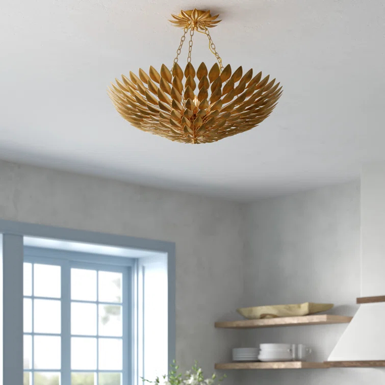 Margo 6 Light Metal Semi Flush Mount