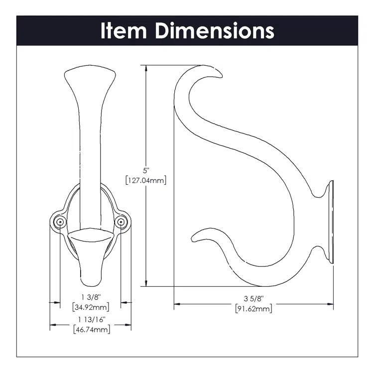 Signature Zinc Wall Wall Hook