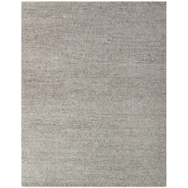 Gray Hand-Knotted Wool 8' x 10' Area Rug