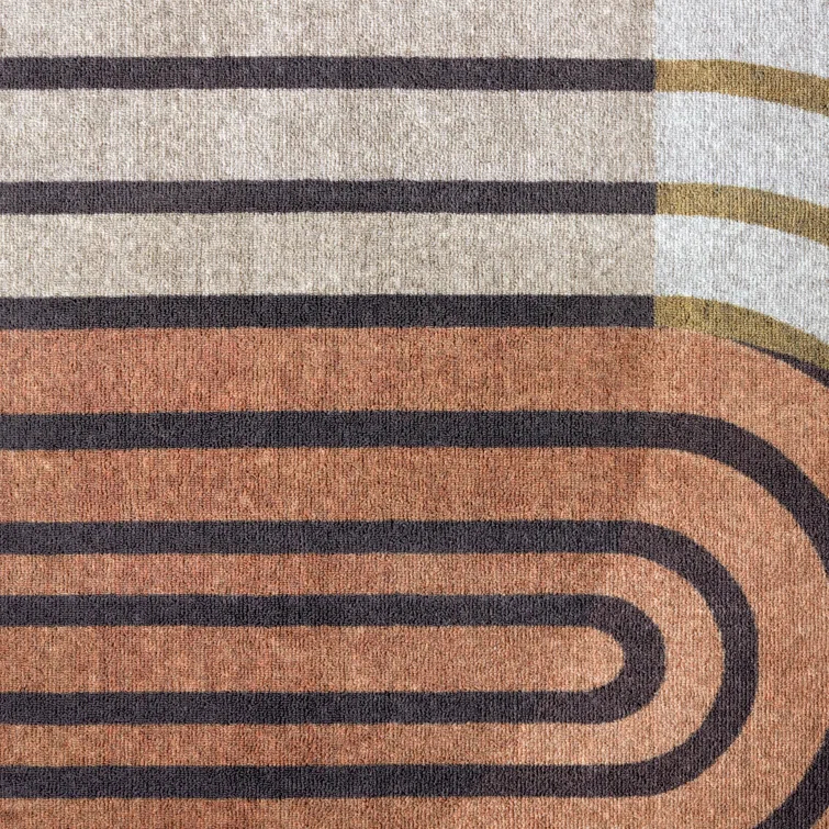 Town & Country Everyday Avani Everwash Non-Slip Backing Area Rug Beige/Rust