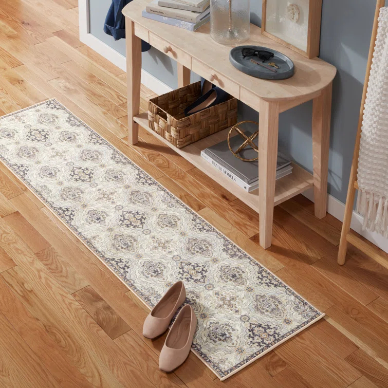Town & Country Avani Everwash Washable Non-Slip Backing Area Rug Beige