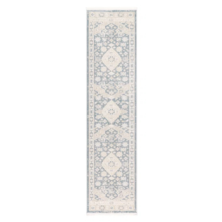 TOWN & COUNTRY EVERYDAY Rein Center Medallion Everwash Non-Slip Backing Washable Area Rug