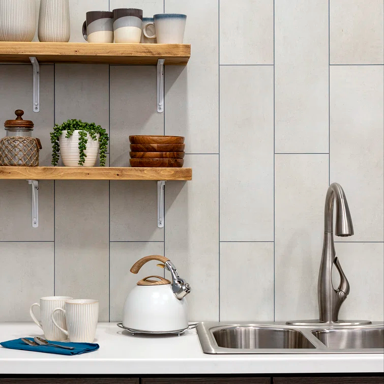 Palisade 22.8 in. x 7.31 in. Interlocking Vinyl Waterproof Wall/Backsplash Tiles