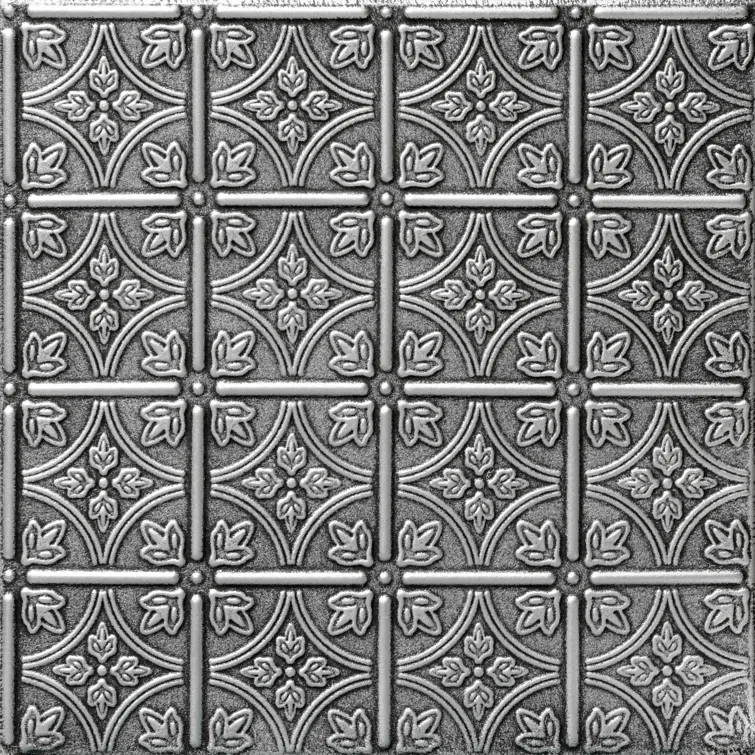 A La Maison Ceilings Emma's Flowers 1.64 ft. x 1.64 ft. Glue-Up Polystyrene Ceiling Tile (Set of 48)