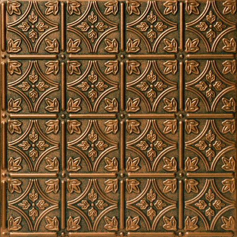 Emma's Flowers 1.64 ft. x 1.64 ft. Glue-Up Polystyrene Ceiling Tile (Set of 48)