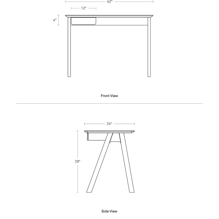 Stash Solid Wood Writing Desk