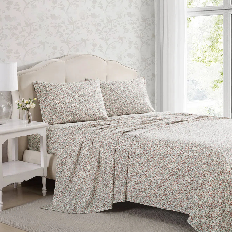 Laura Ashley Laura Ashley Printed Cotton Percale Sheet Set