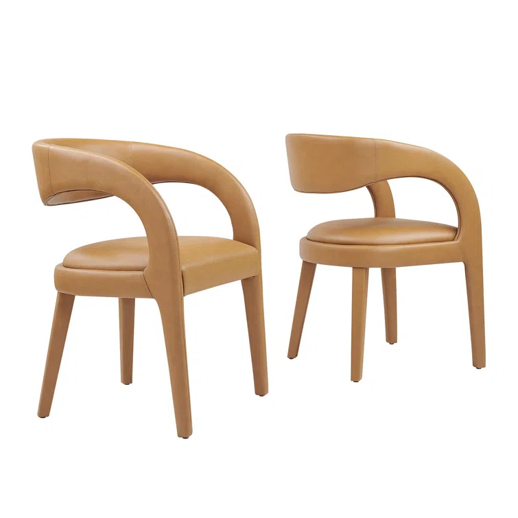 Modway Modway Pinnacle Vegan Leather Dining Chair (Set of 2)